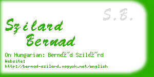 szilard bernad business card